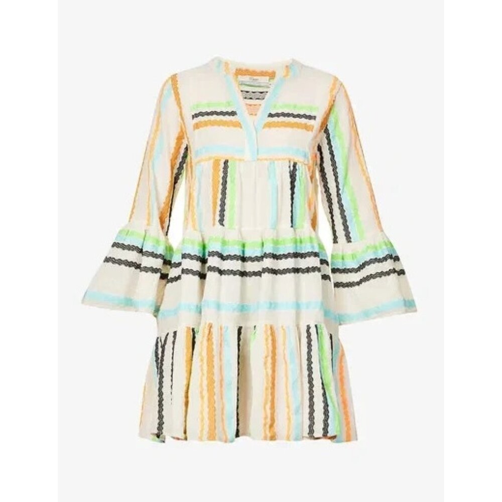 NWT Devotion Twins Ella Tunic in Off-White Color A-line Tiered Mini Dress XS